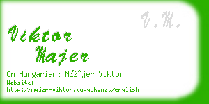 viktor majer business card